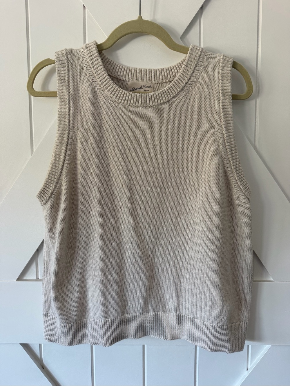 Universal Thread Sleeveless Knit Sweater Tank in Light Beige